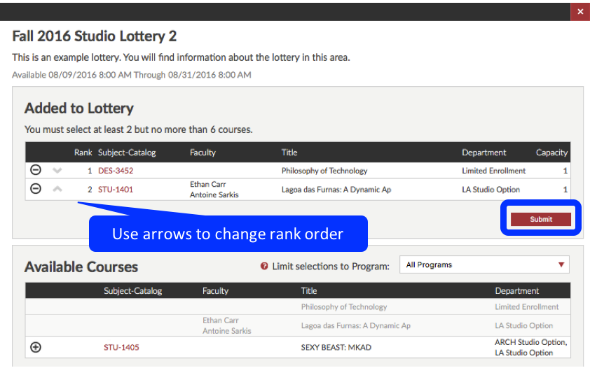 Lotteries in my.harvard IT Help