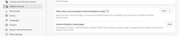 Setting Default Browser